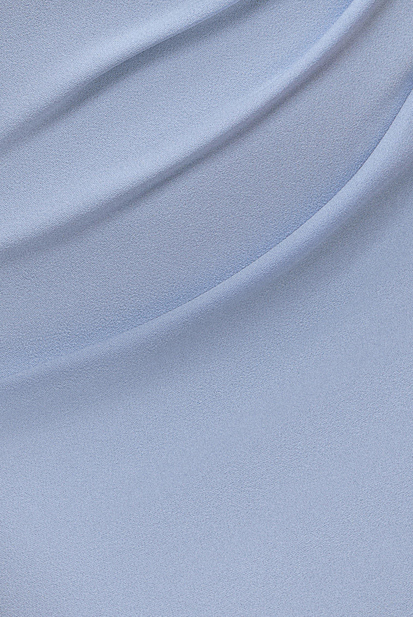 Goddiva Off The Shoulder Draped Sleeve Maxi Dress - Blue