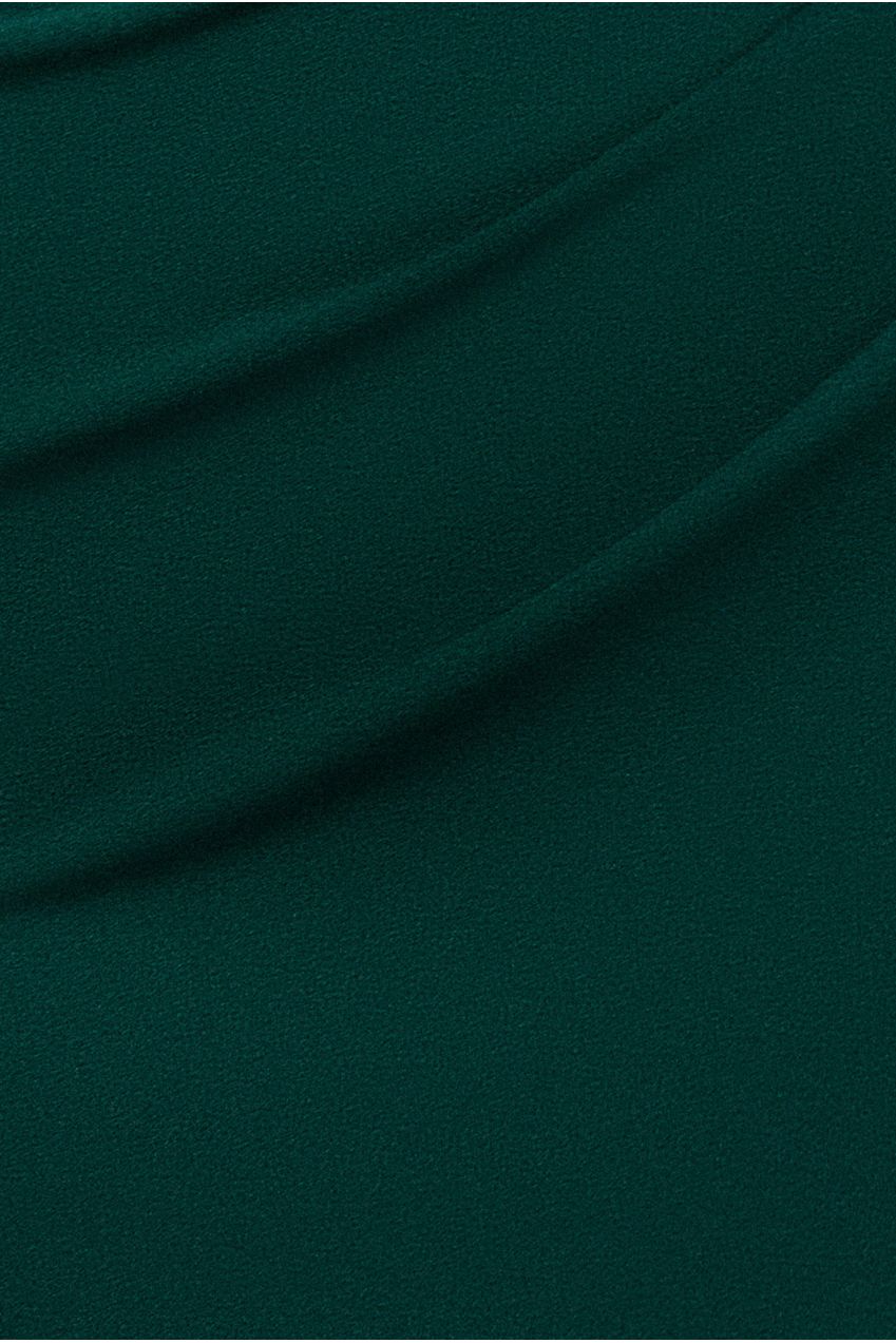 Goddiva Off The Shoulder Draped Sleeve Maxi Dress - Emerald Green