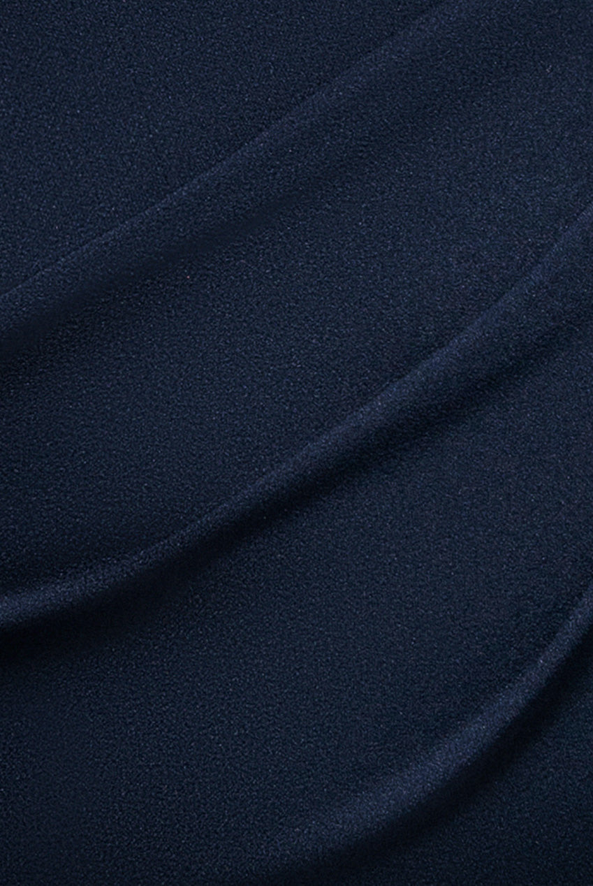 Goddiva Off The Shoulder Draped Sleeve Maxi Dress - Navy Blue