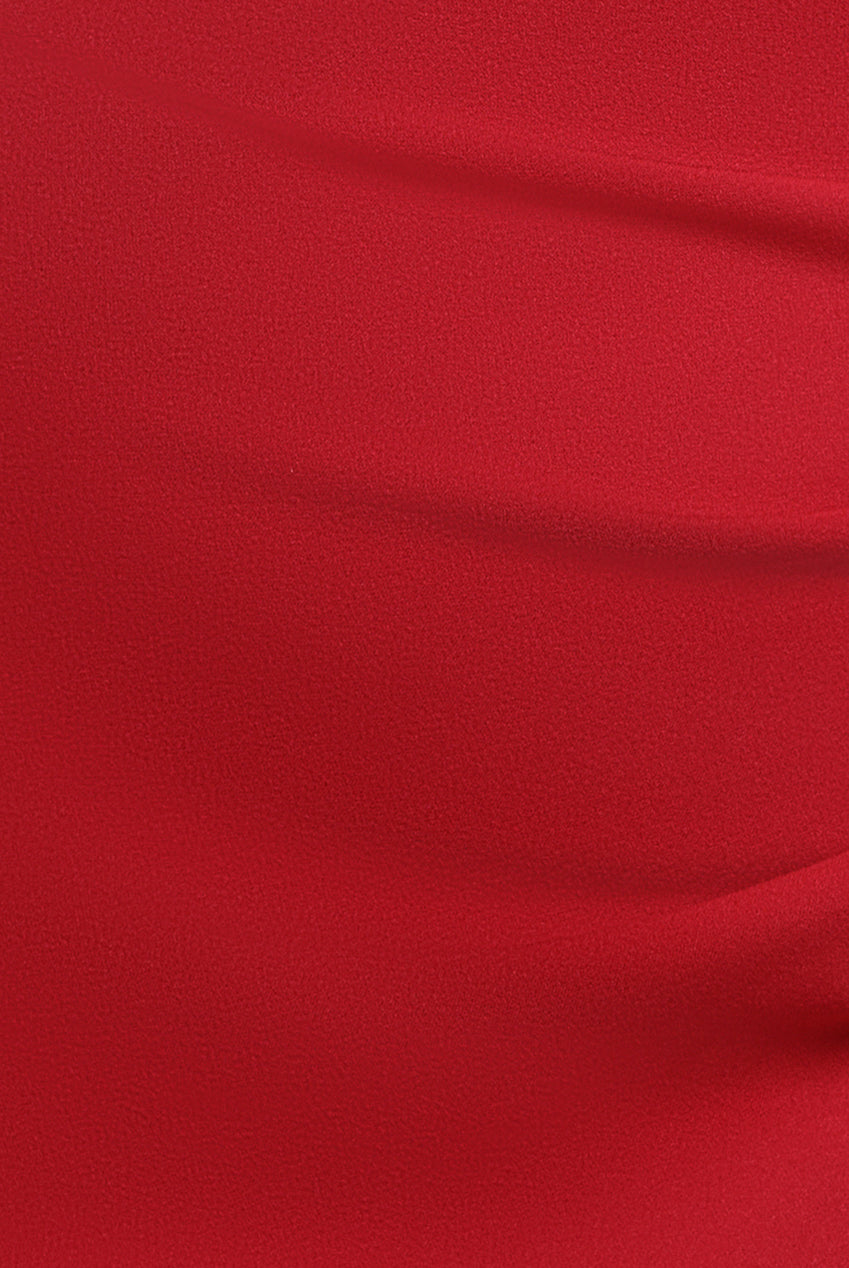 Goddiva Off The Shoulder Draped Sleeve Maxi Dress - Red