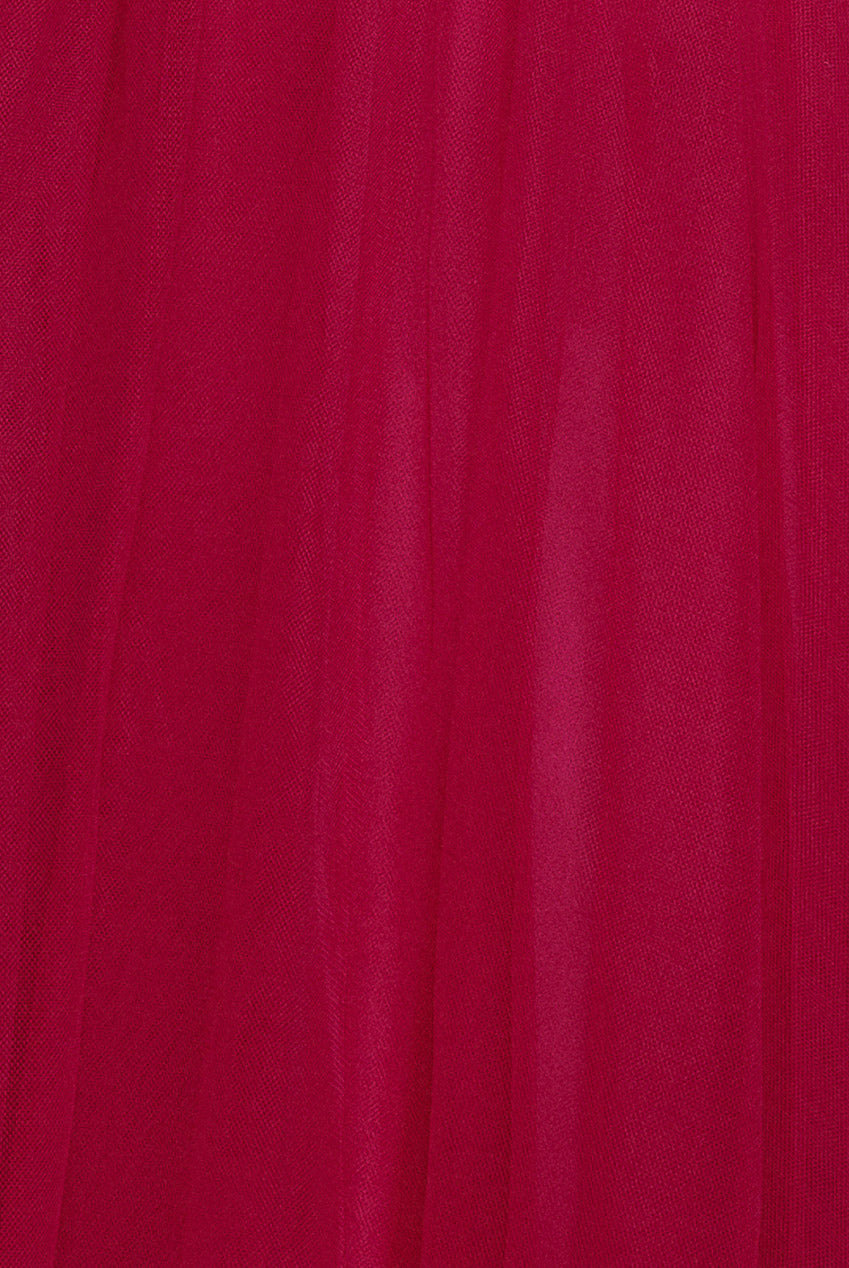 Goddiva Off The Shoulder Princess Maxi Dress - Hot Pink