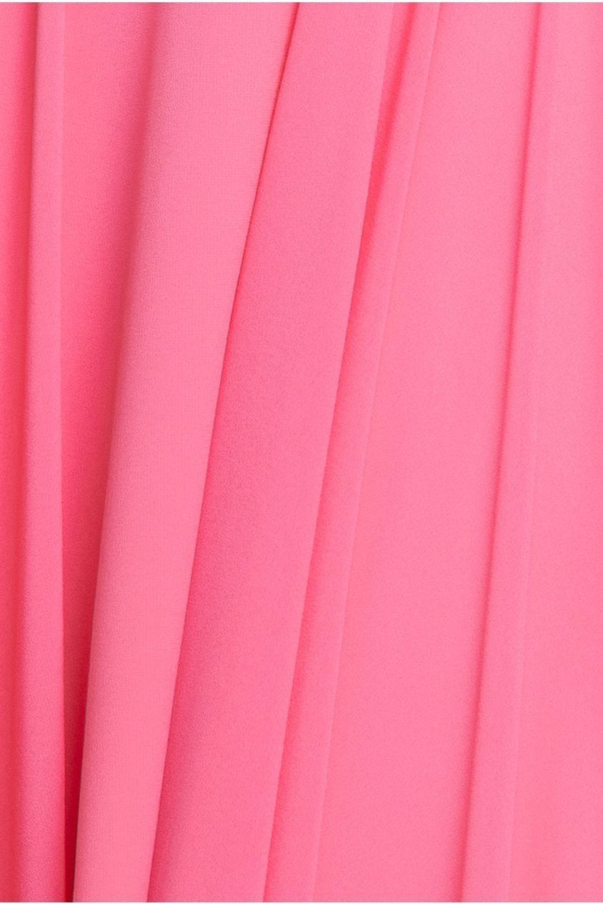 Goddiva Cowl Neck A-Line Chiffon Maxi Dress - Coral