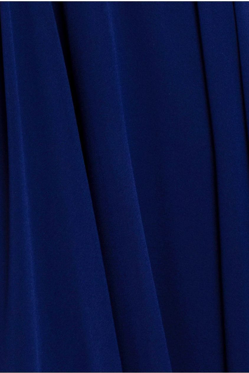 Goddiva Cowl Neck Chiffon Maxi Dress - Navy Blue