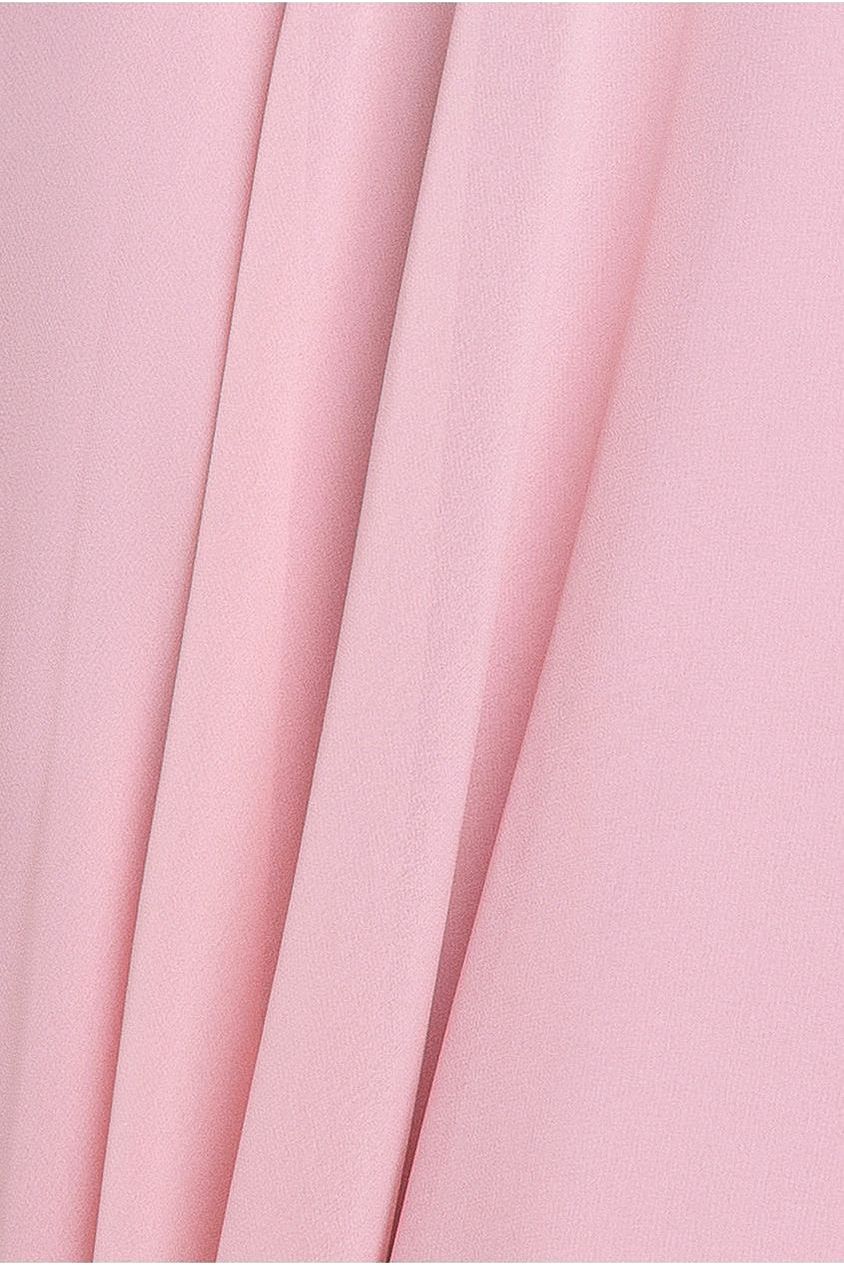 Goddiva Cowl Neck Chiffon Maxi Dress - Blush Pink