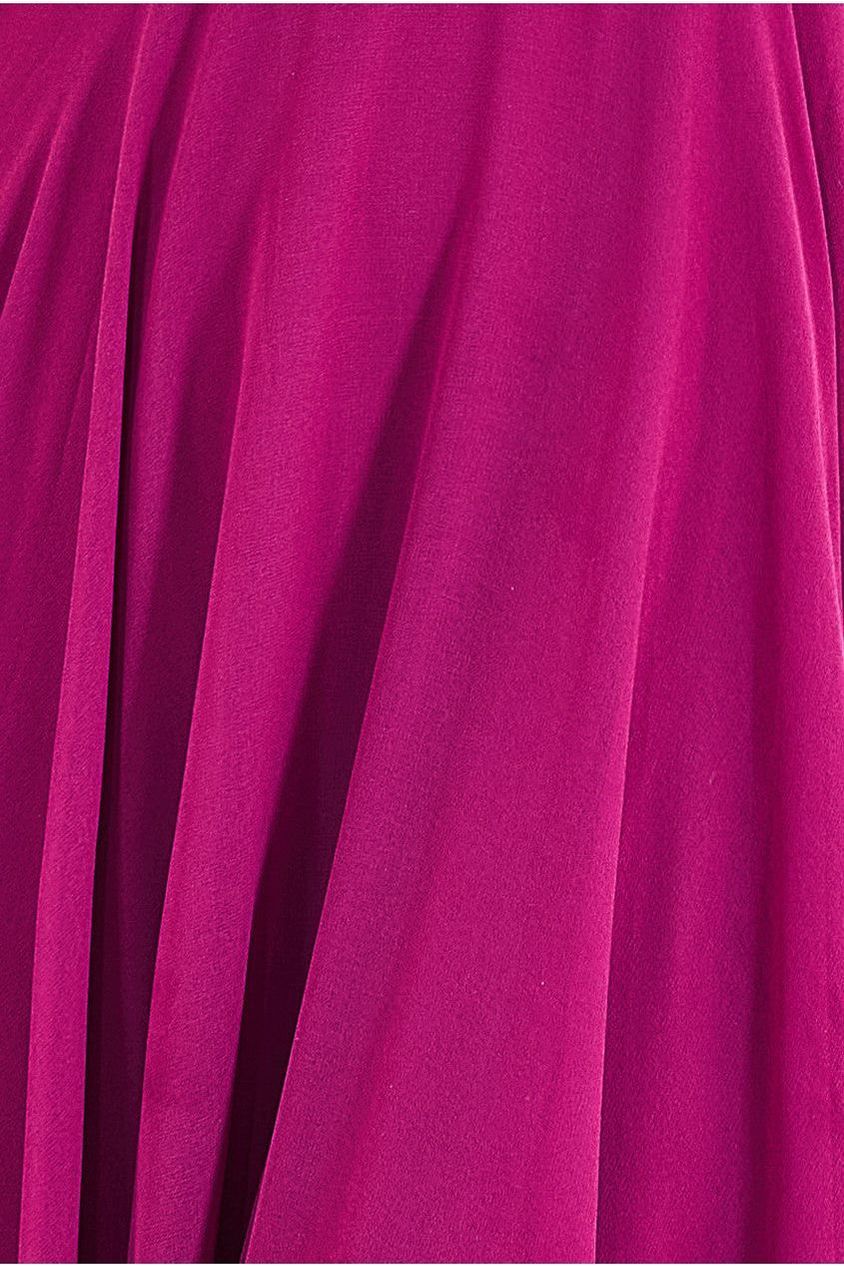Goddiva Cowl Neck Chiffon Maxi Dress - Magenta