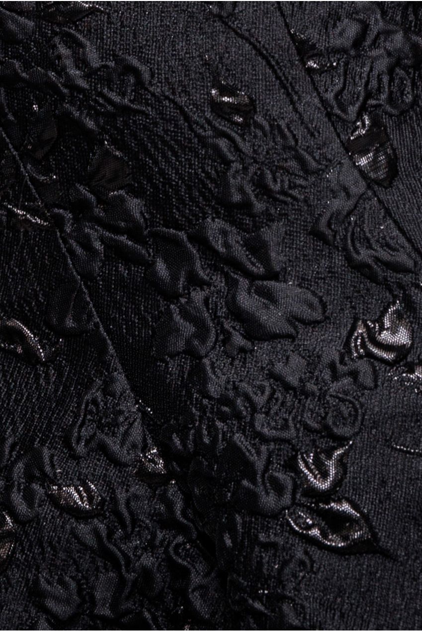 Goddiva Jacquard Sleeveless A-line Mini Dress - Black