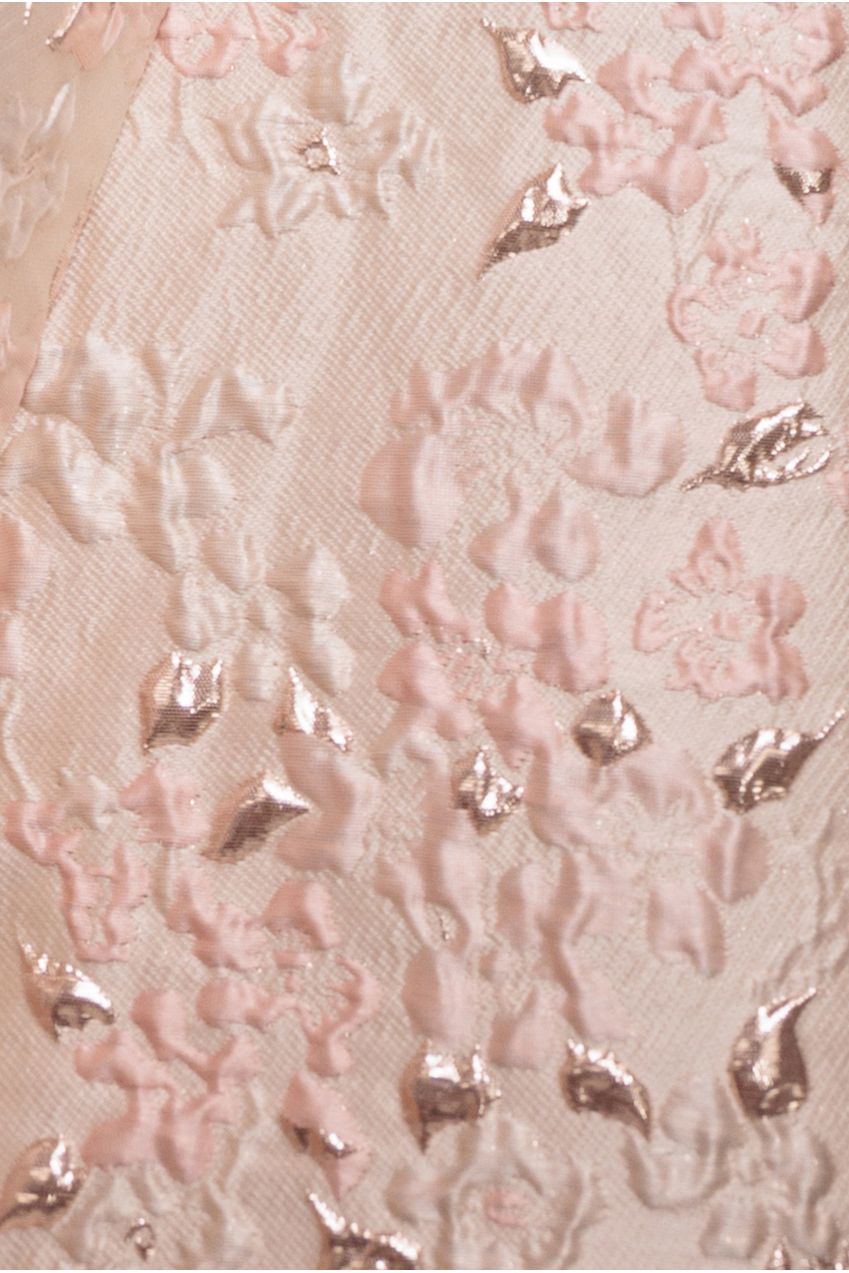 Goddiva Jacquard Sleeveless A-line Mini Dress - Blush Pink