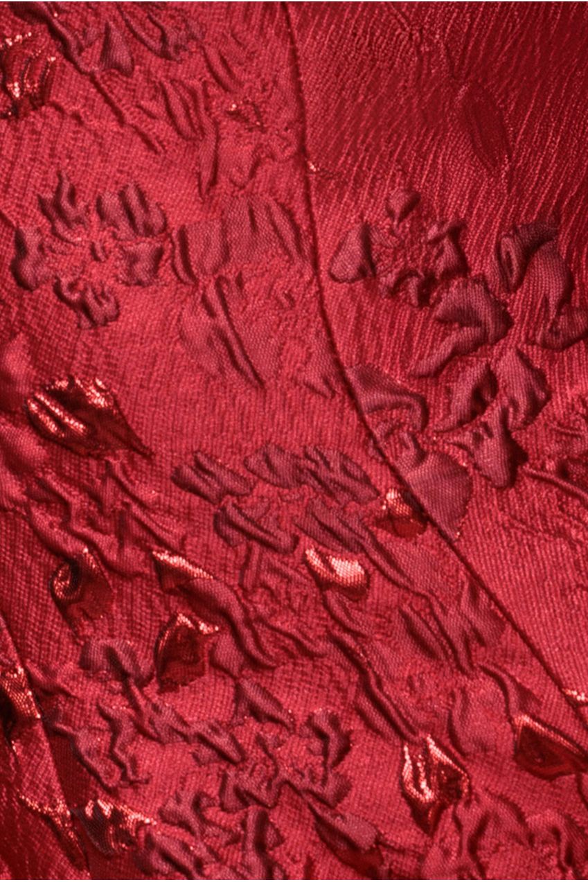 Goddiva Jacquard Sleeveless A-line Mini Dress - Red