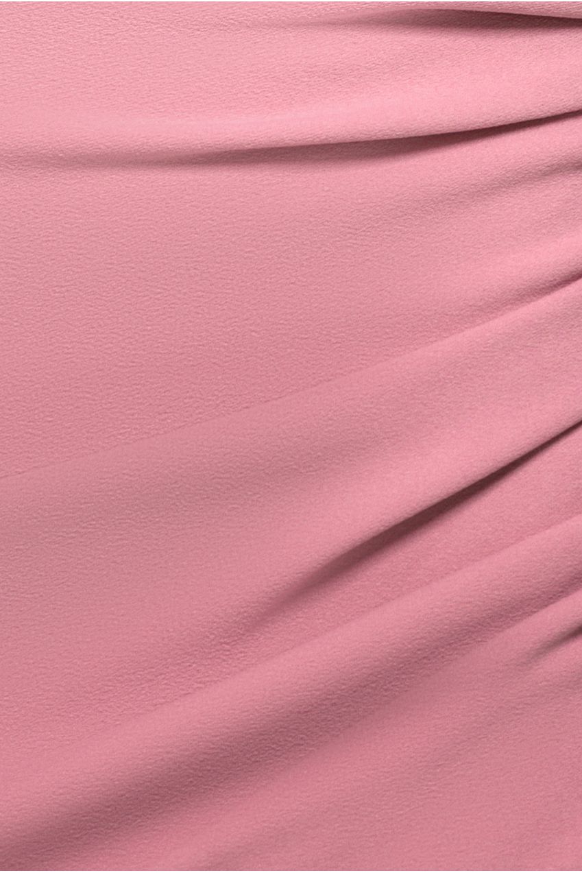 Goddiva One Shoulder Satin Band Maxi Dress - Rose Pink