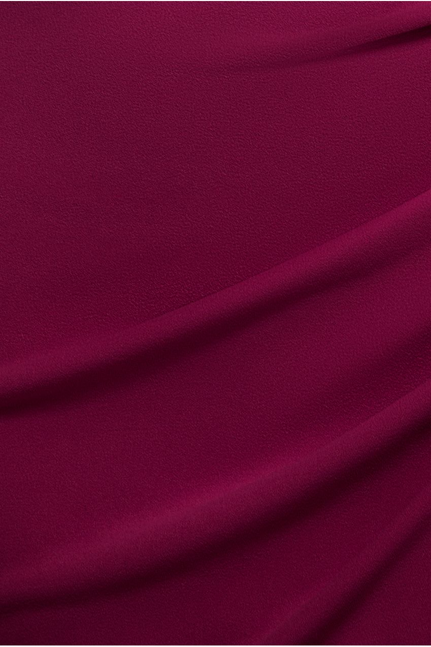 Goddiva One Shoulder Satin Band Maxi Dress - Burgundy