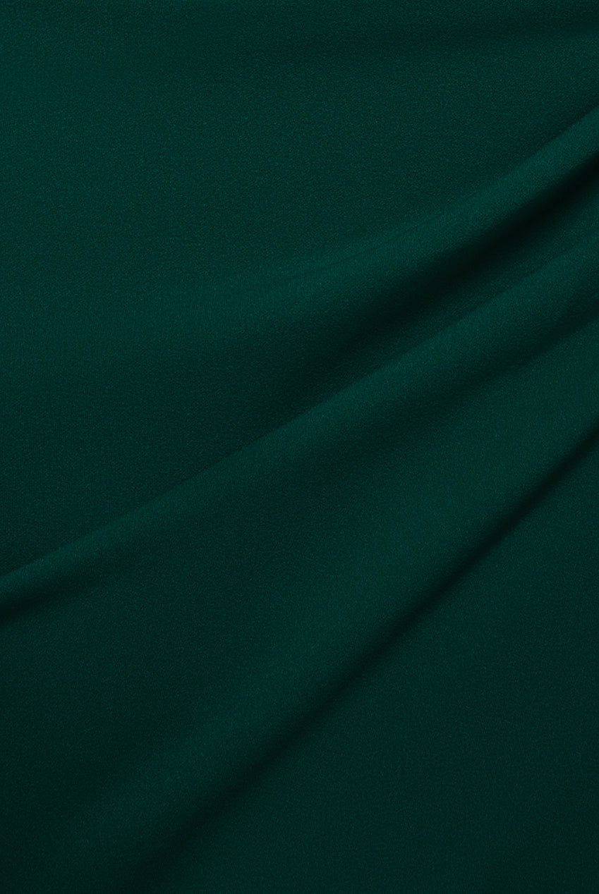 Goddiva One Shoulder Satin Band Maxi Dress - Emerald Green