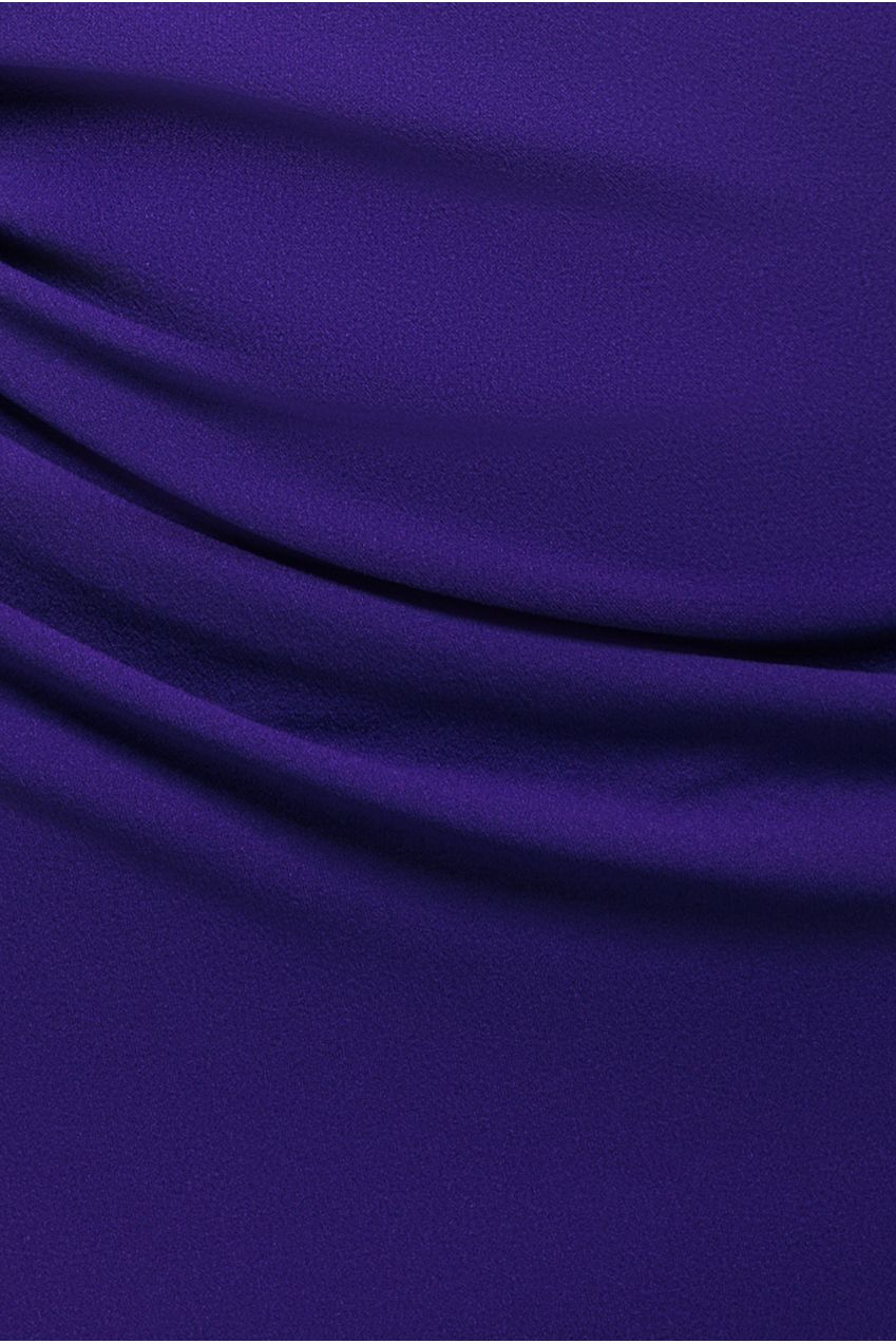 Goddiva One Shoulder Front Split Scuba Maxi - Purple