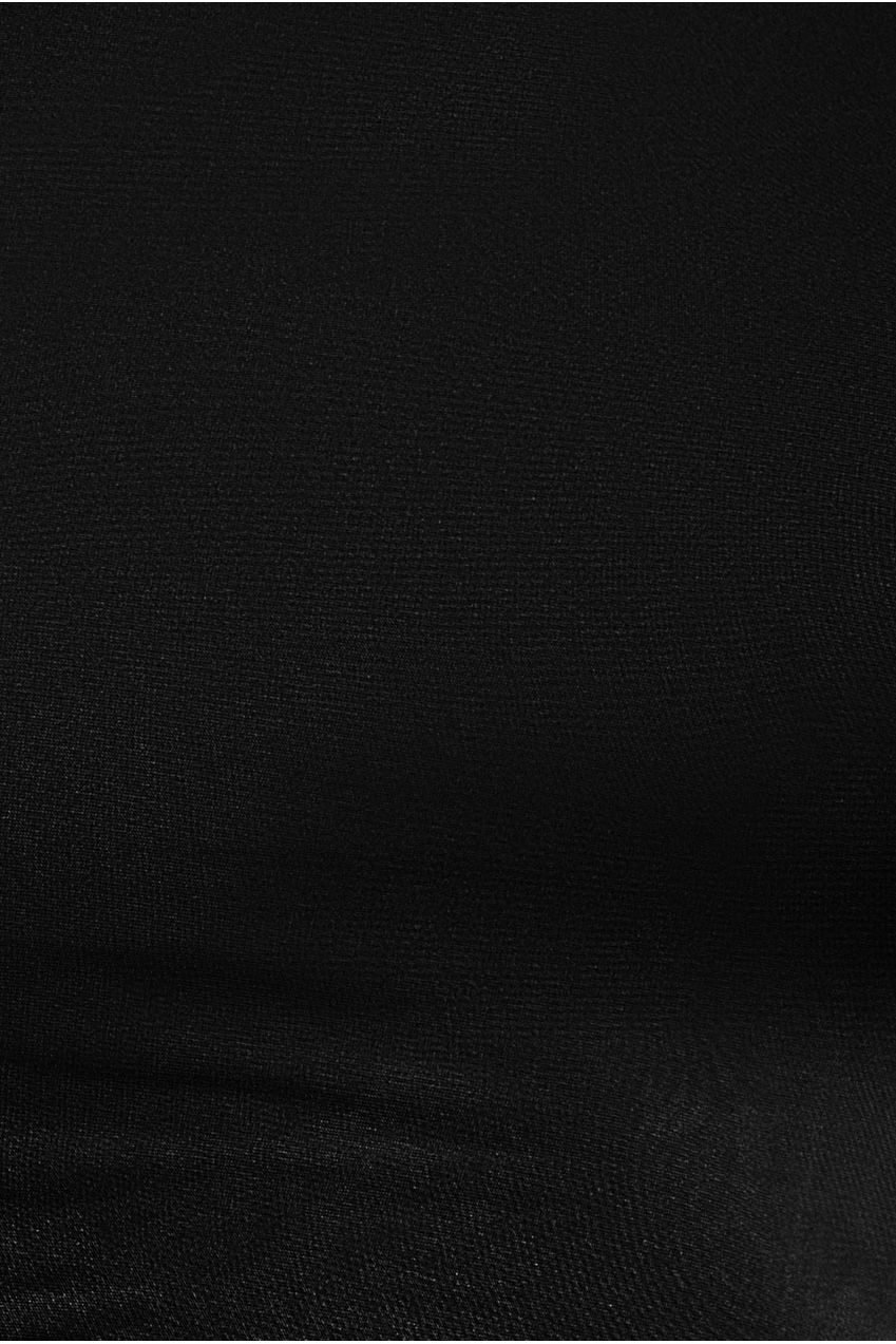 City Goddess Asymmetrical Neck Ruched Midi Dress - Black