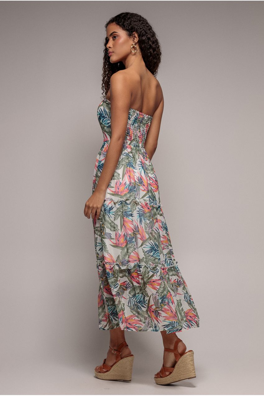 City Goddess Bandeau Printed Maxi - Jungle Print