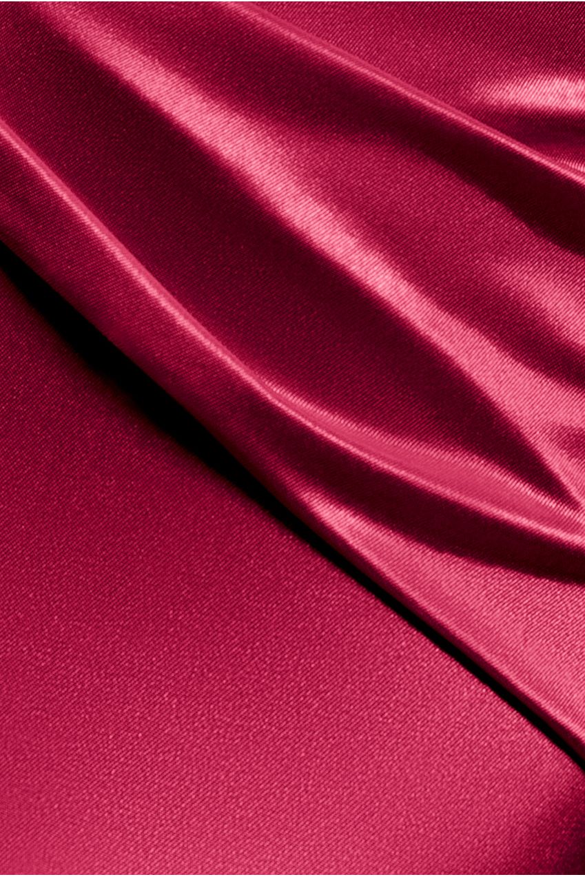 Goddiva Satin Off The Shoulder Maxi Dress - Wine