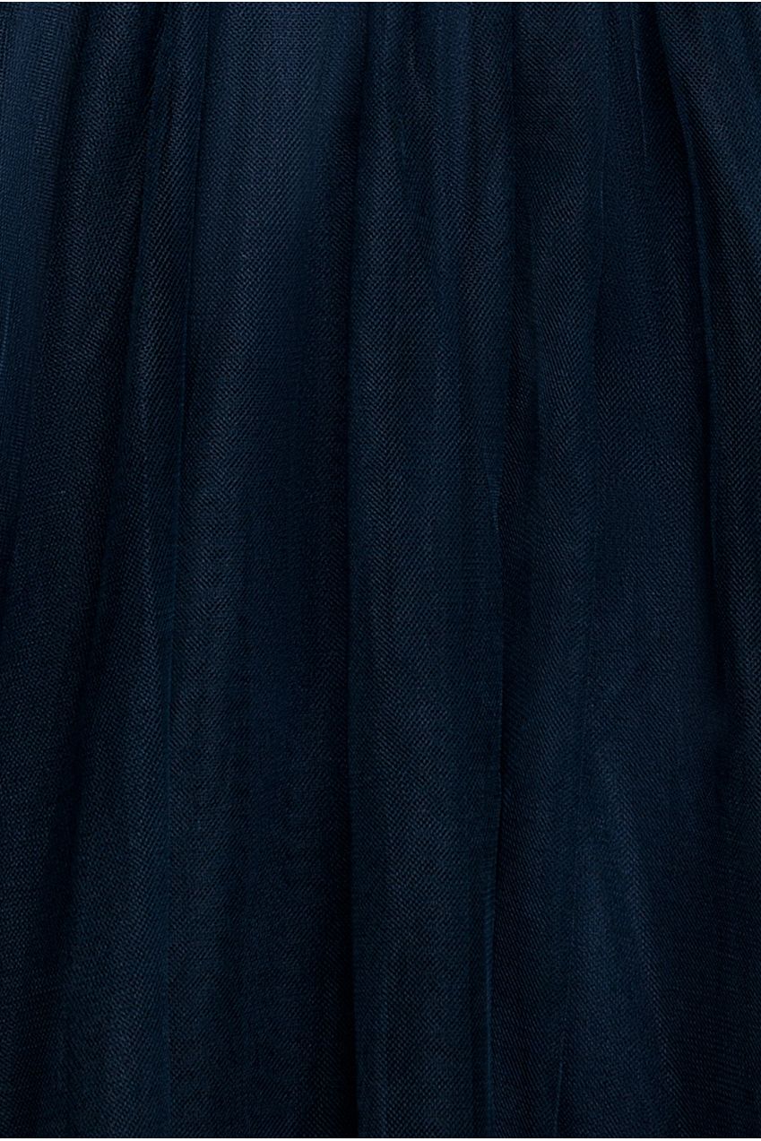 Goddiva Embroidered Mesh Maxi Dress - Navy