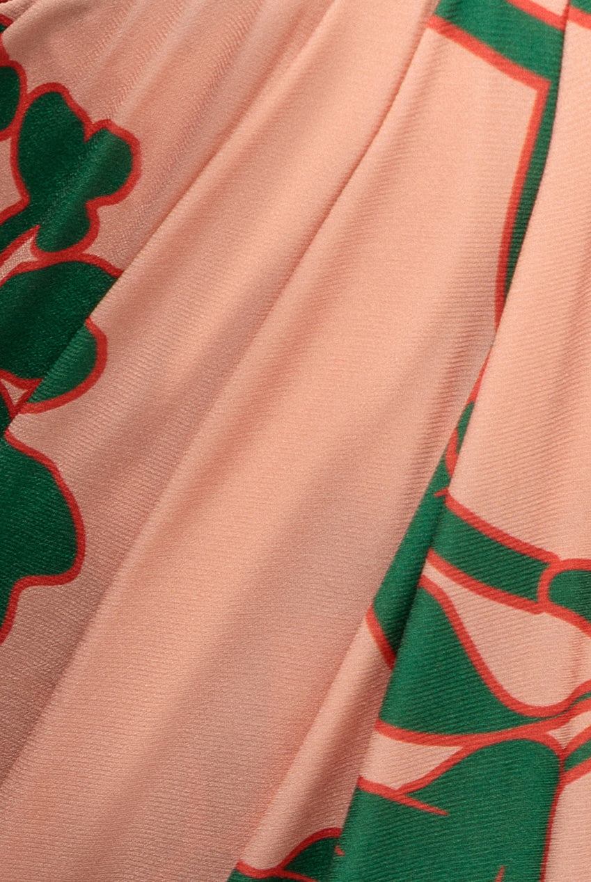 Goddiva Printed Crossover Midi - Green