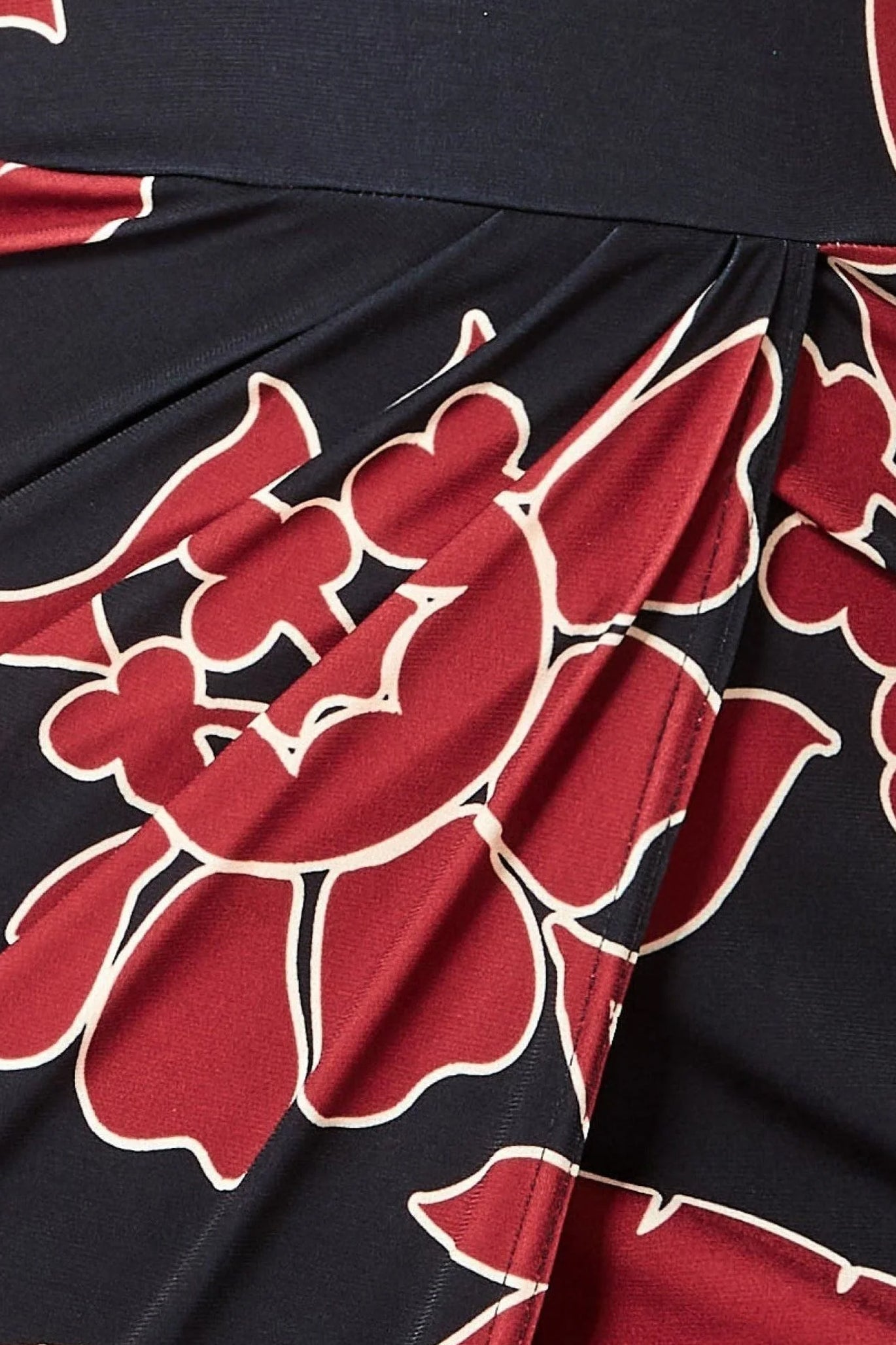 Goddiva Printed Crossover Midi - Black