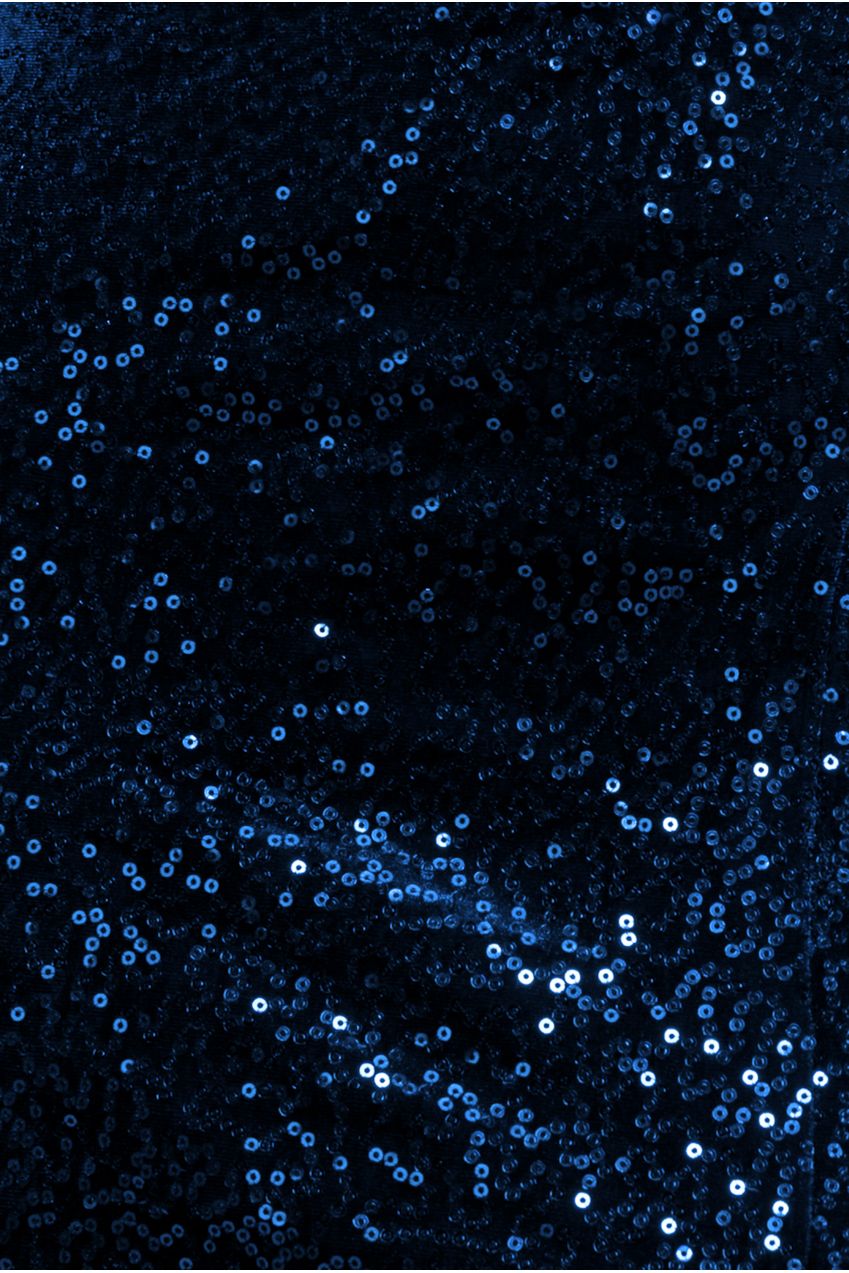 Goddiva Sequin Velvet Bandeau Maxi Dress - Navy