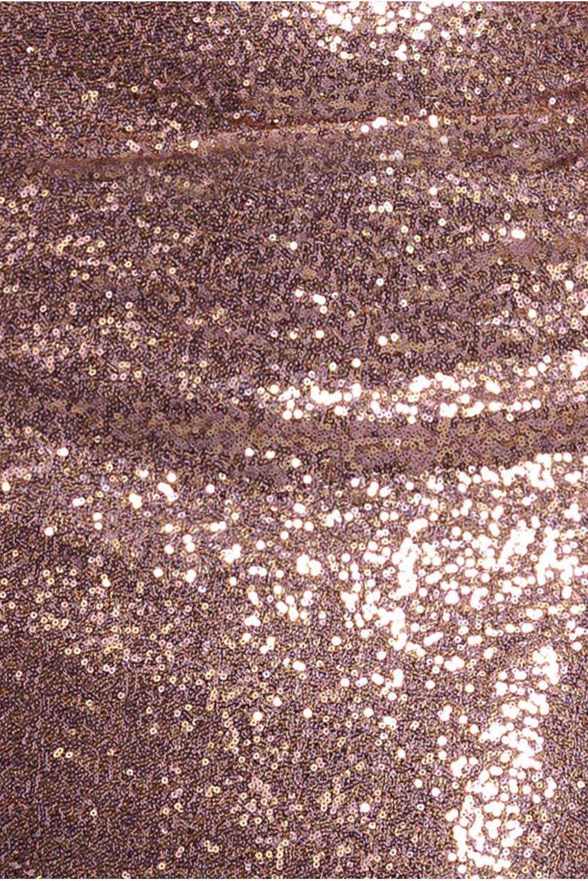 Goddiva Off The Shoulder Sequin Wing Maxi Dress - Champagne