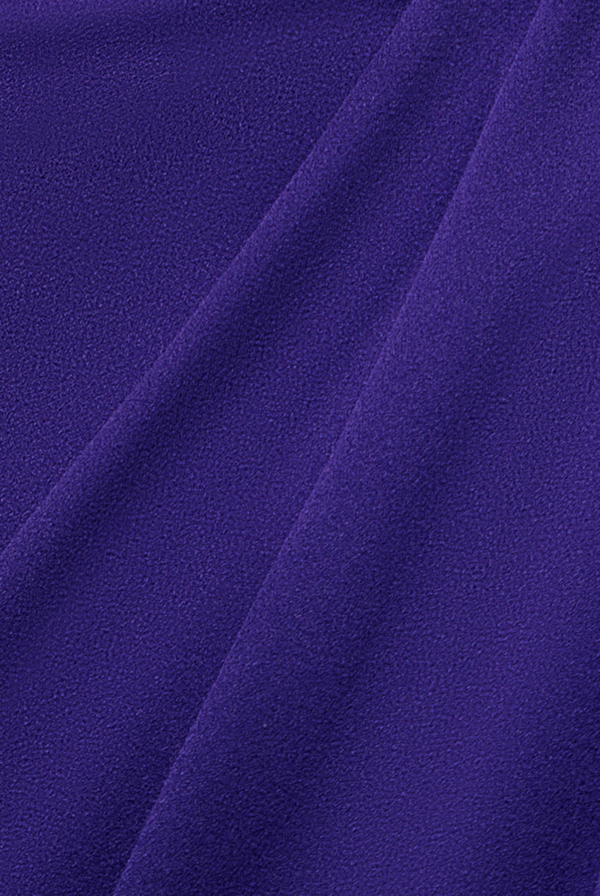 Goddiva Satin Collar Scuba Midi Dress - Purple