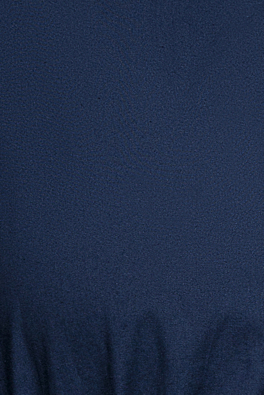 Goddiva Tiered Shirt Dress With Belt - Navy