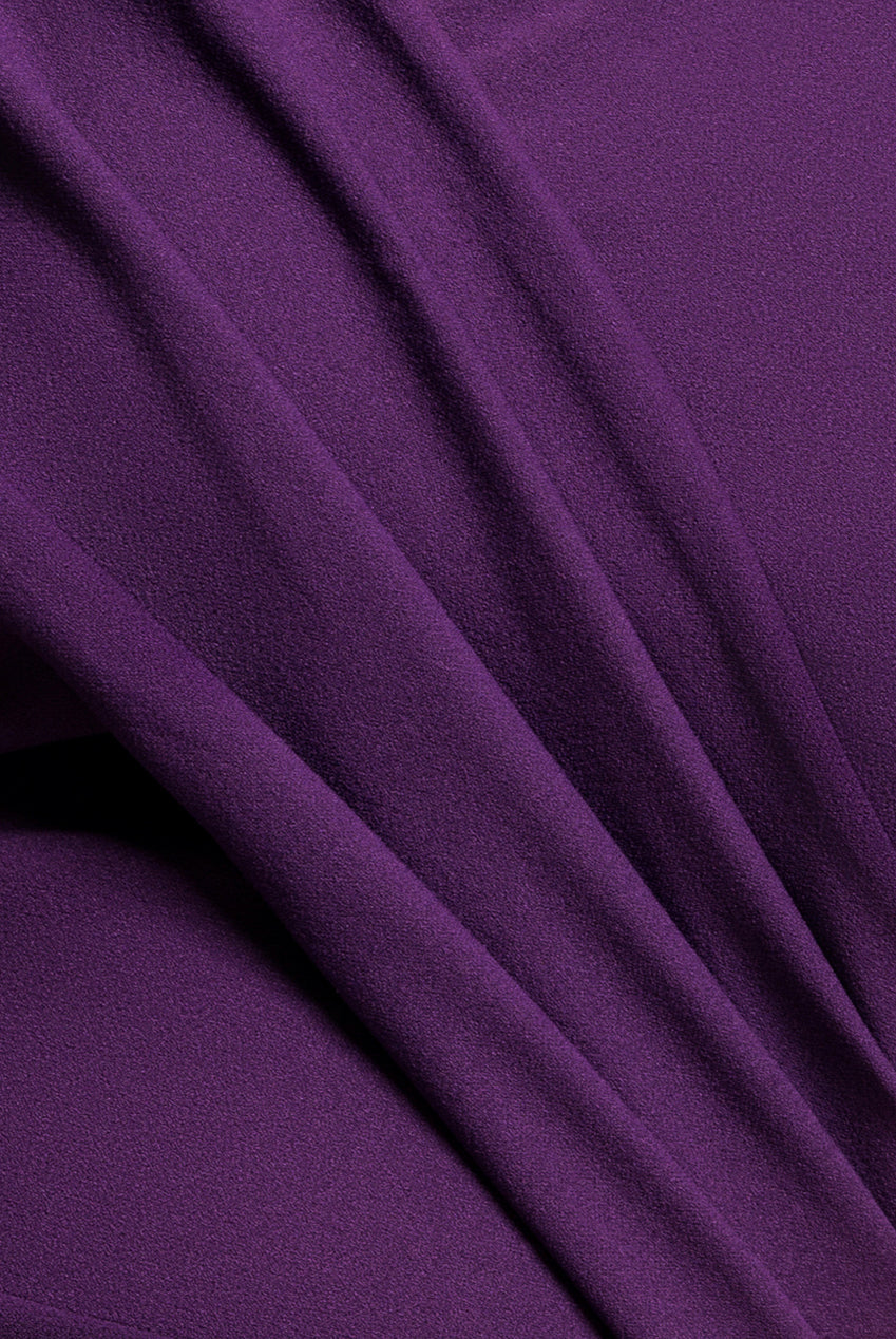 Goddiva Scuba Crepe Off The Shoulder Maxi - Purple