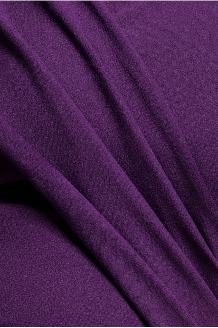 Goddiva Scuba Crepe Off The Shoulder Maxi - Purple