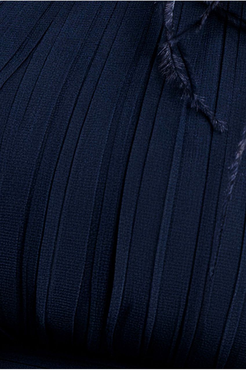 Goddiva Bridesmaids Chiffon Maxi Dress - Navy