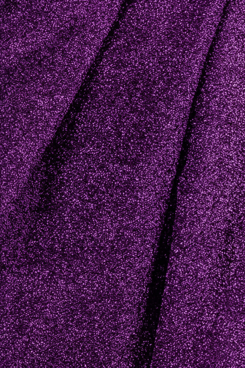 Goddiva One Sleeve Frill Lurex Midi Dress - Purple