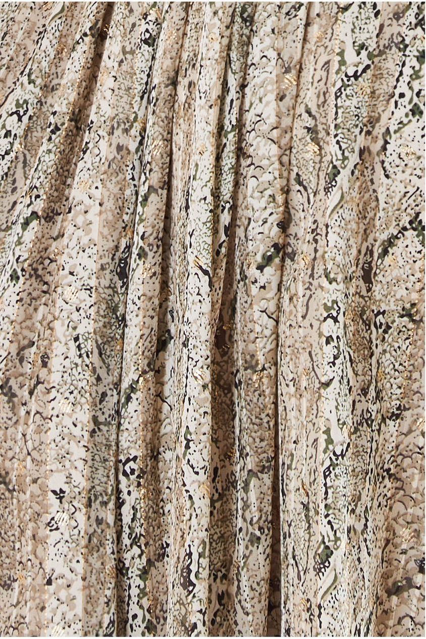 Goddiva Wrap Printed Chiffon Maxi Dress - Snakeprint