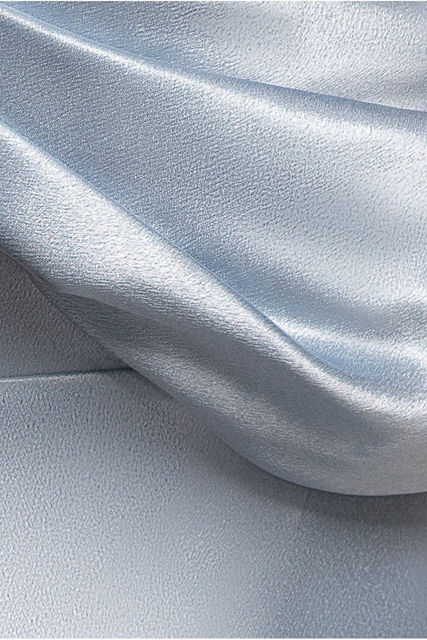 Goddiva Cowl Back Satin Maxi Dress - Blue