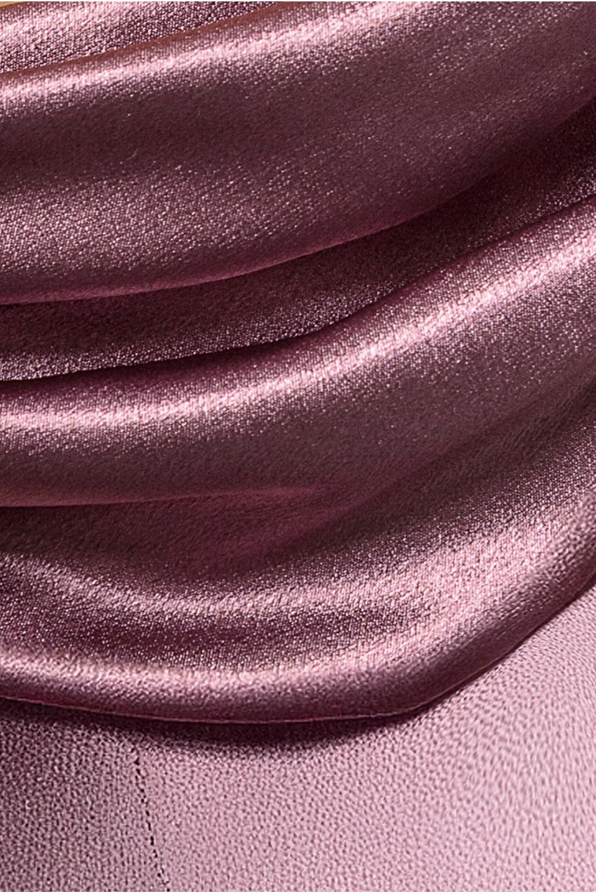 Goddiva Cowl Back Satin Maxi Dress - Rosepink