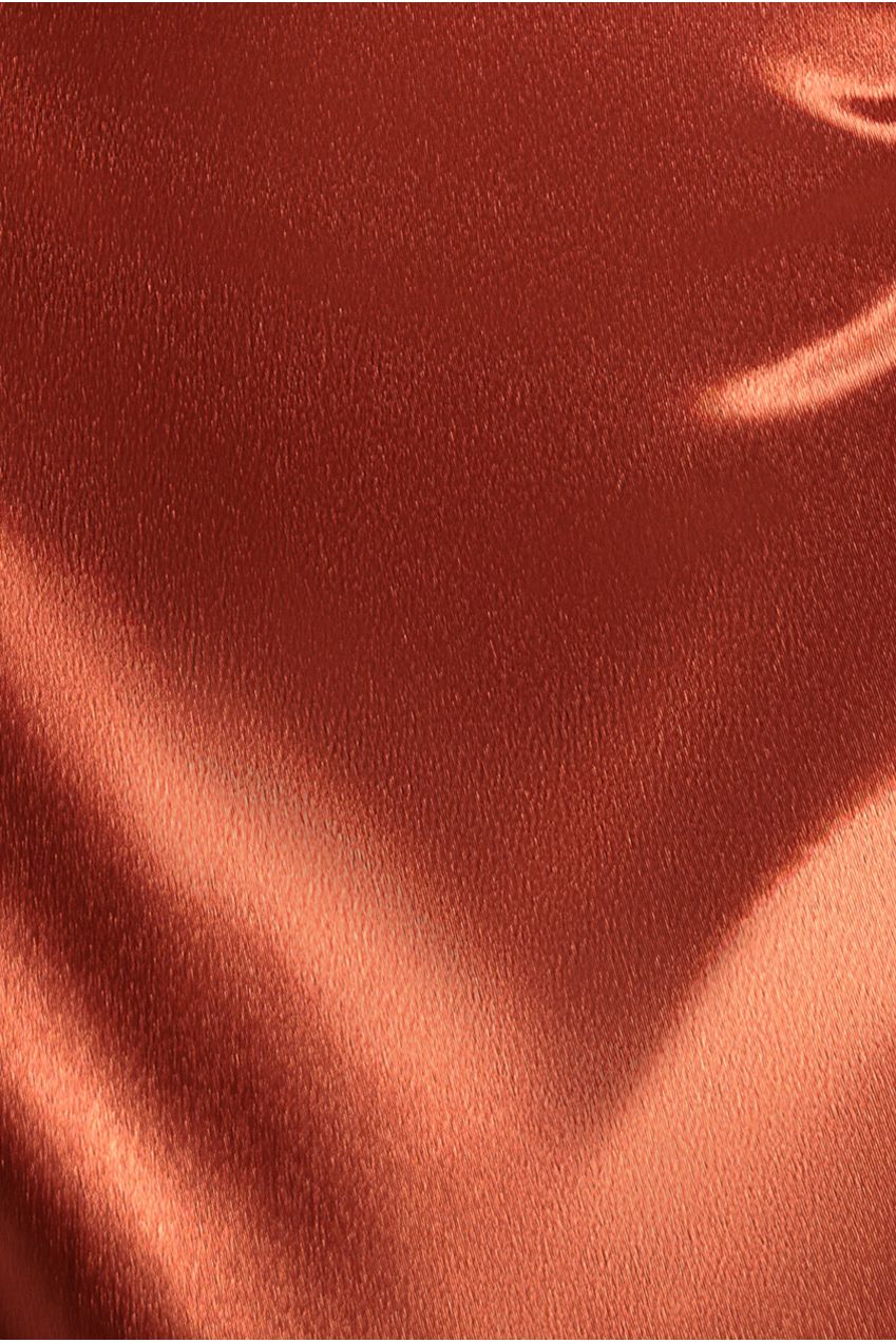 Goddiva Satin Flutter Sleeve Mermaid Maxi - Burntorange