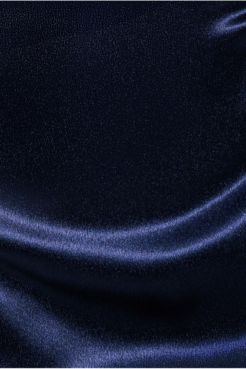 Goddiva Satin Flutter Sleeve Mermaid Maxi - Navy