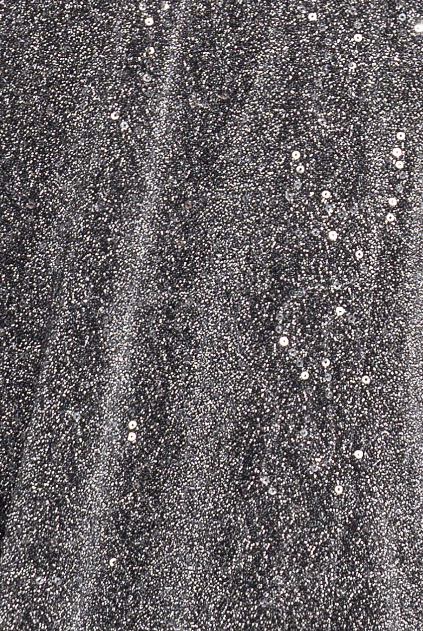 Goddiva Wrap Glitter Lurex Sleeveless Maxi Dress - Silver