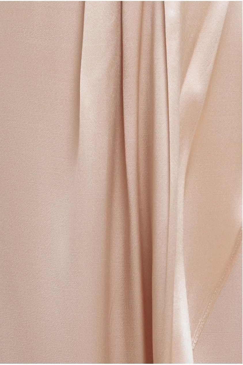 Goddiva Satin Viscose Front Wrap Midaxi Dress - Champagne