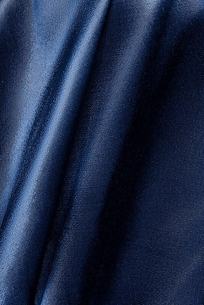 Goddiva Satin Viscose Front Wrap Midaxi Dress - Navy