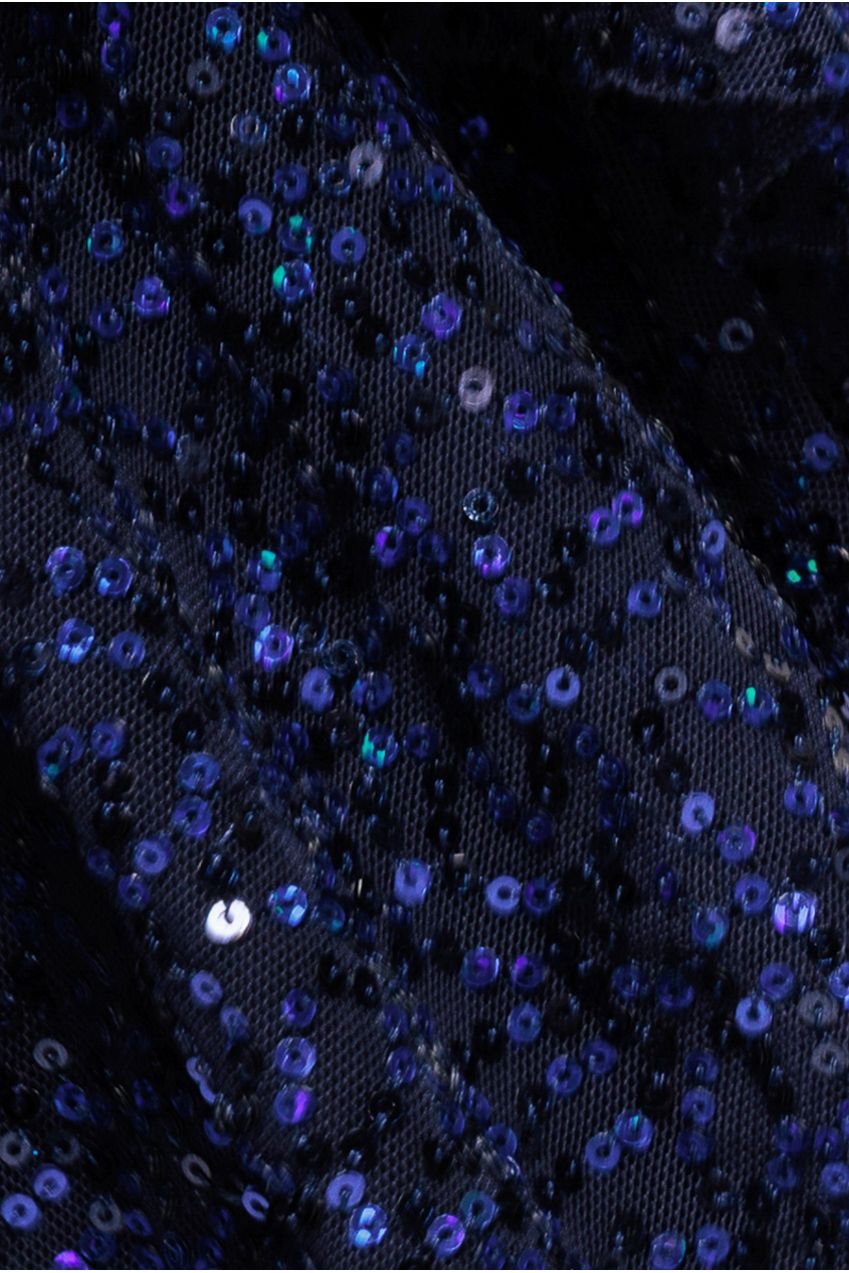 Goddiva Puff Sleeve Tiered Hem Maxi Dress - Navy