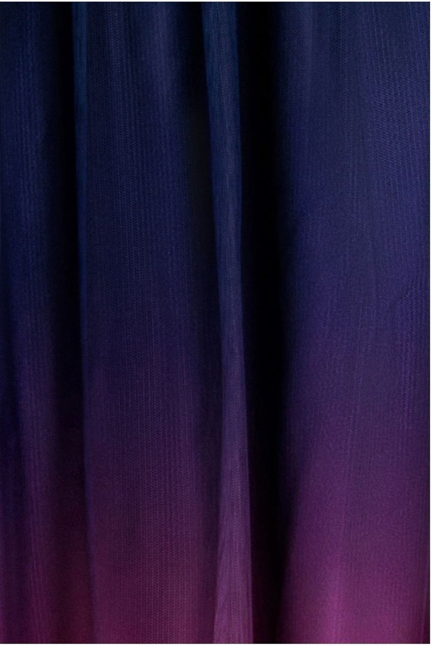 Goddiva Sleeveless Ombre Pleated A-Line Maxi Dress - Pink Ombre