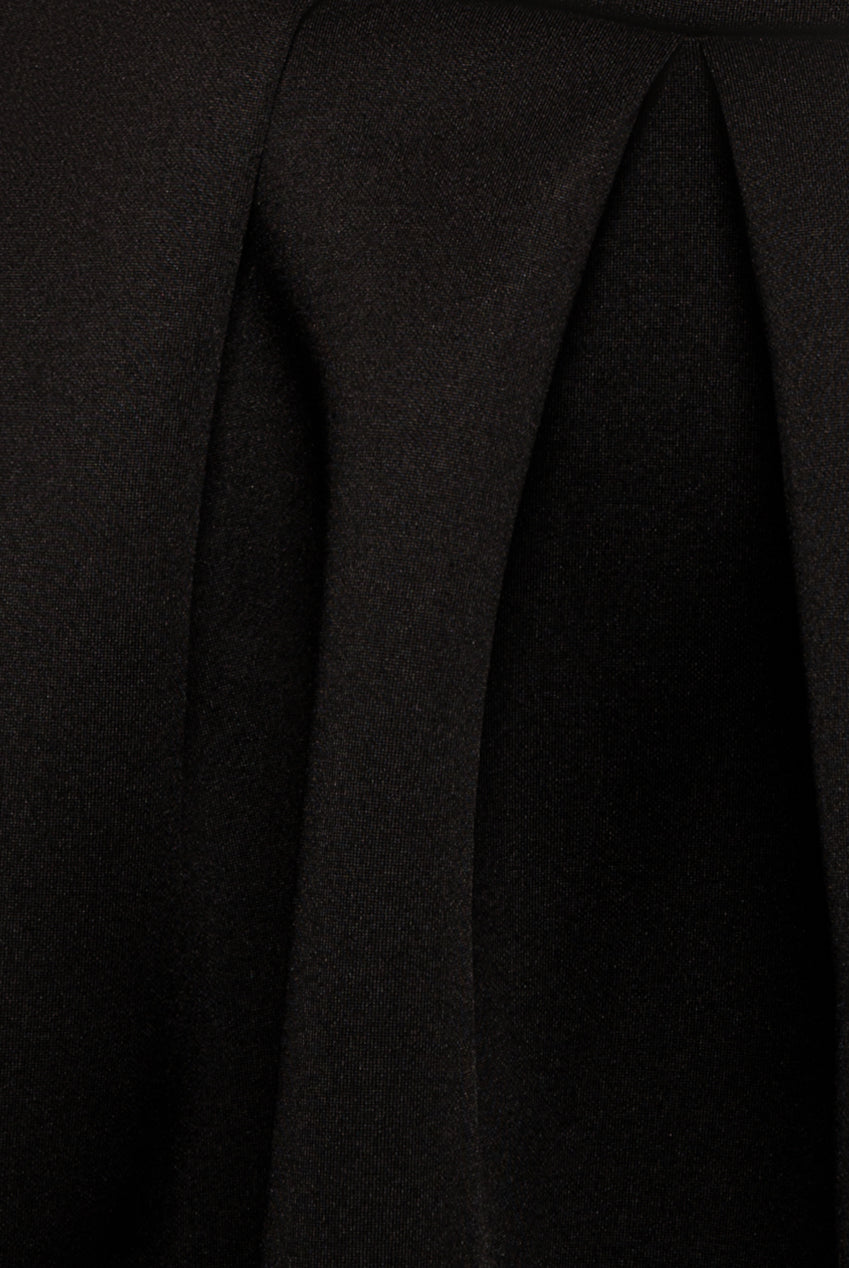 Goddiva Scuba Foam Skater Midi Dress - Black