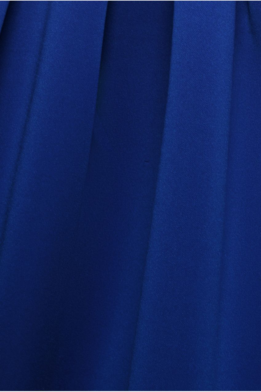 Goddiva Scuba Foam Skater Midi Dress - Royal Blue