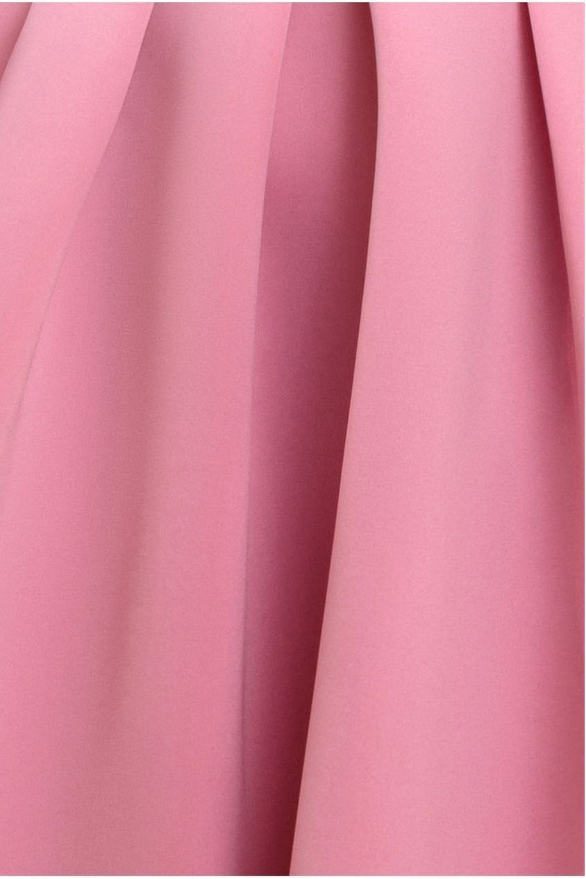 Goddiva Scuba Foam Skater Midi Dress - Blush Pink