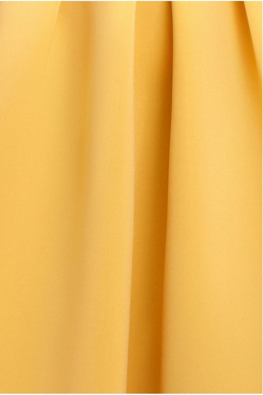 Goddiva Scuba Foam Skater Midi Dress - Lemon