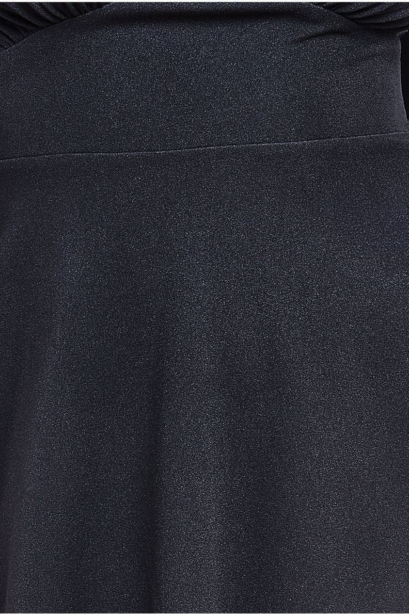 Goddiva Flared Sleeve Midi Dress - Black