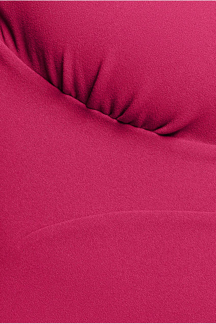 Goddiva Scuba Crepe Twist Cutout Midi Dress - Hot Pink