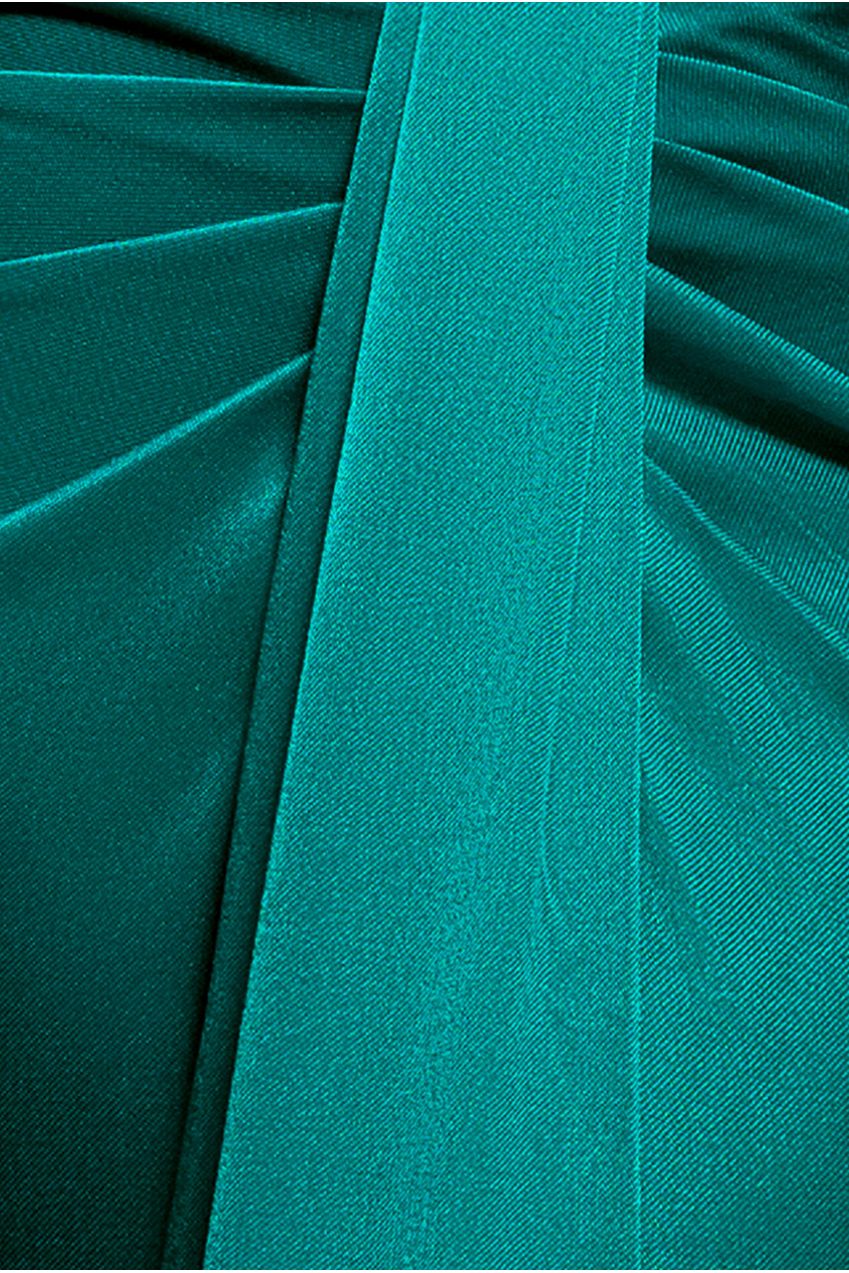 Goddiva Open Back Cowl Neck Maxi Dress - Emerald Green