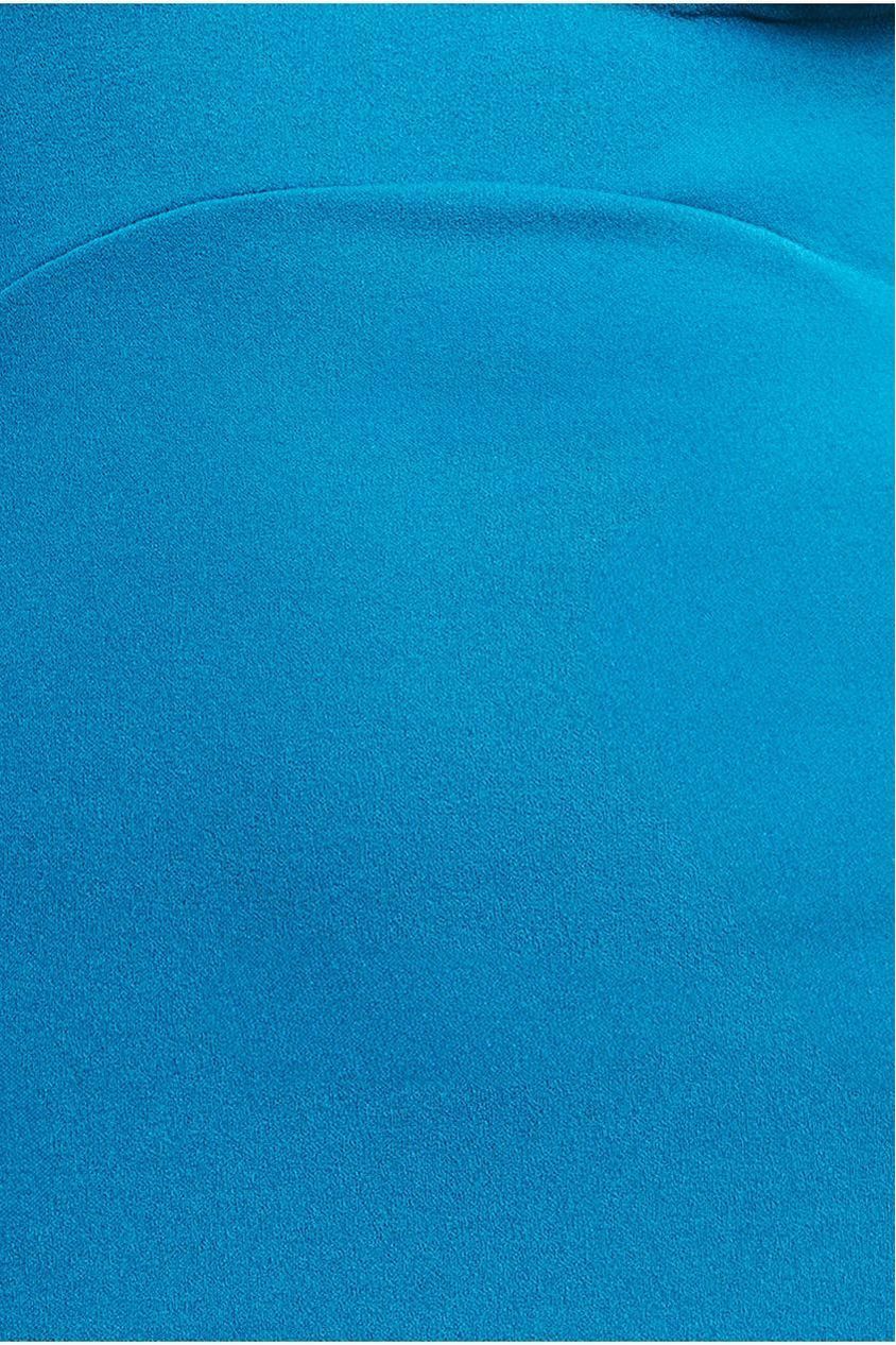 Goddiva Scuba Crepe Twist Cutout Maxi Dress - Teal Blue