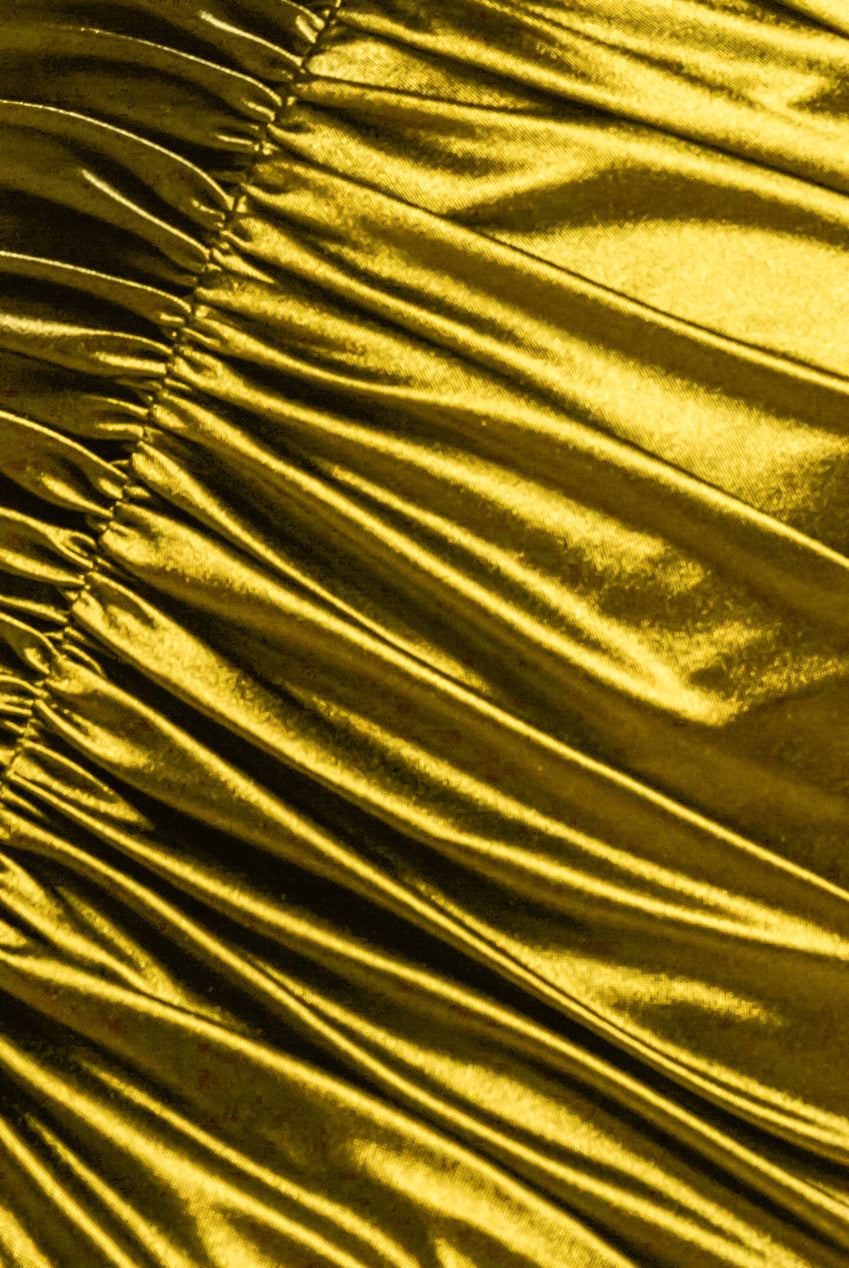 Goddiva Multi-Tied Satin Gathered Ring Maxi Dress - Lime Green