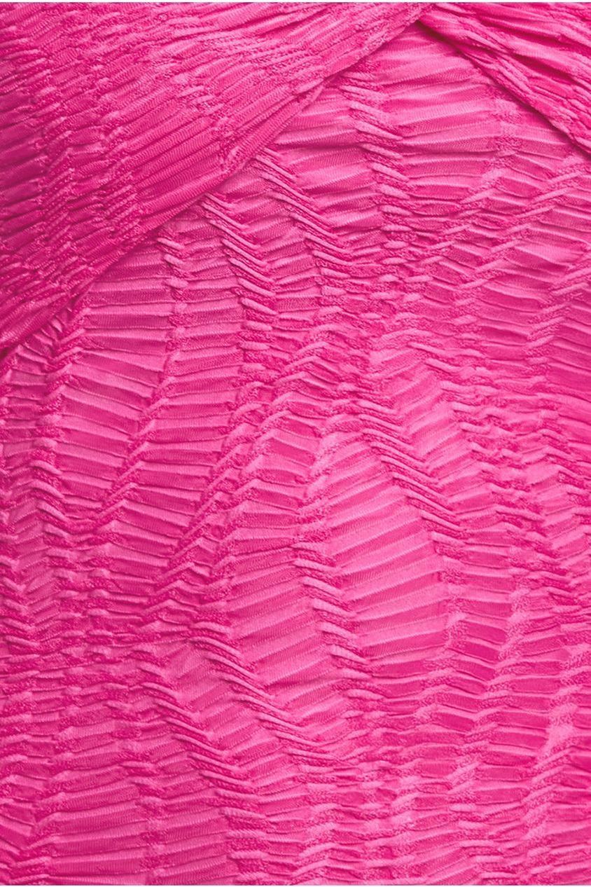 Goddiva Front Knot Twist Maxi Dress - Magenta